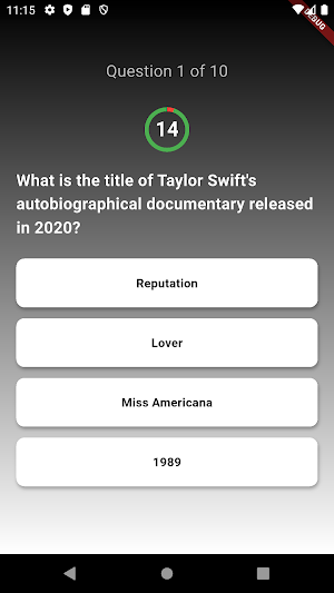 Taylor Swift Quiz Trivia Screenshot 1