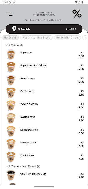 % ARABICA JORDAN Screenshot 0