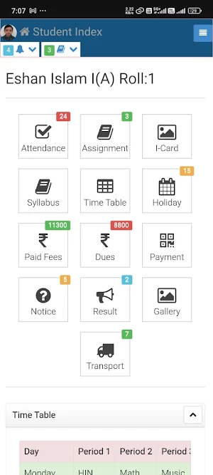 School Time App Screenshot 1