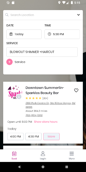 Sparkles Beauty Bar Screenshot 0