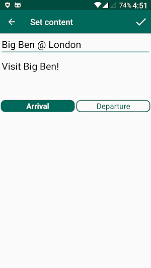 Arriving Departure Reminder Screenshot 3