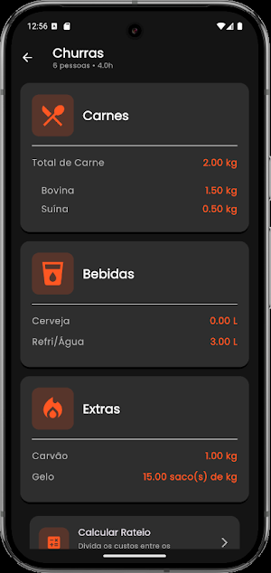 BBQ Calculator & Cost Splitter Screenshot 2