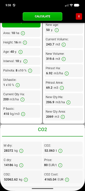 ForestCalc Screenshot 3