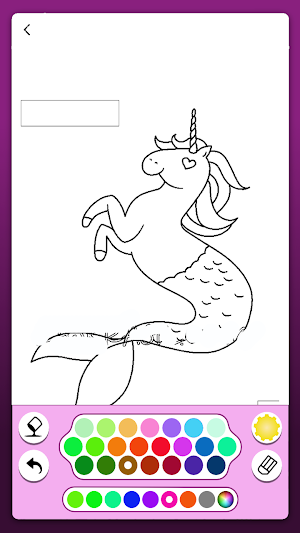 Mermaid & Unicorn Coloring ART Screenshot 3