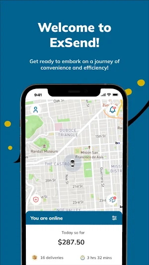 ExSend Driver: Deliver & earn Screenshot 0