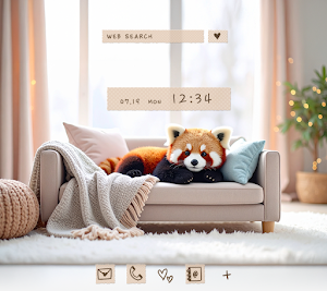 Cozy Red Panda Theme +HOME Screenshot 0