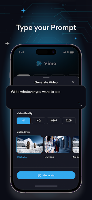 Vimo: AI Video Generator Screenshot 1