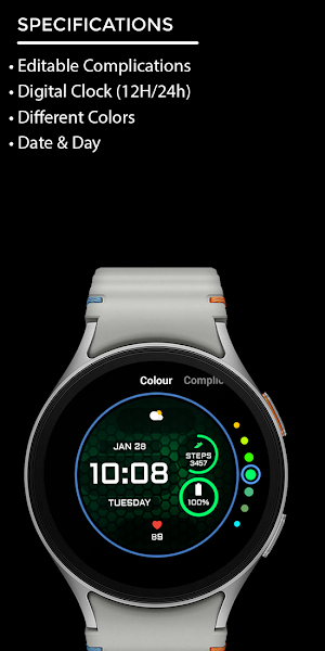 Night 79 - watch face Screenshot 3