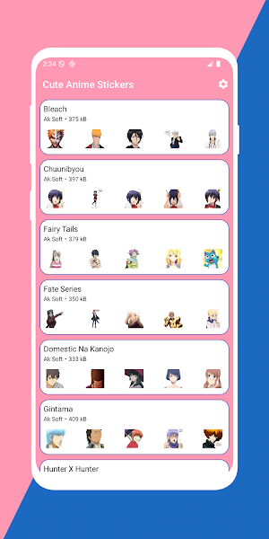 Cute Anime Stickers WA Screenshot 2