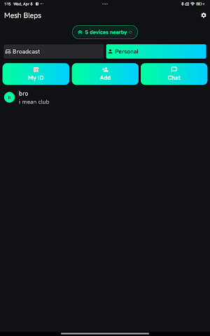 Mesh Bleps - Offline Messaging Screenshot 1