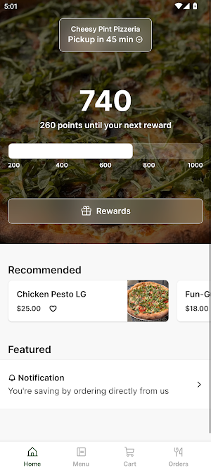 Cheesy Pint Pizzeria Screenshot 0