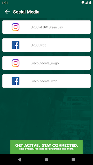 UREC at UW-Green Bay Screenshot 2