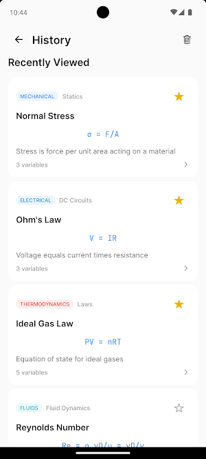 EngiRef - Engineering Formulas Screenshot 2