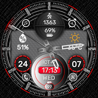 N-SPORT364 HybirdRed WatchFace