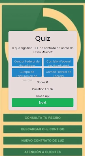 Consulta Recibo Luz Quiz CFE Screenshot 2