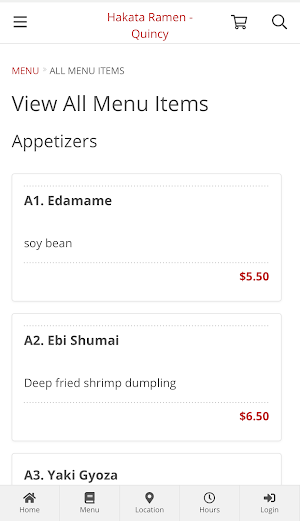 Hakata Ramen - Quincy Online Ordering Screenshot 1