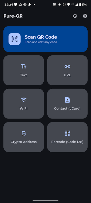Pure-QR Screenshot 1