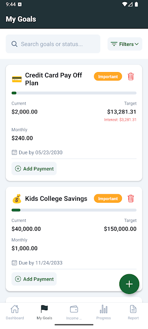 GoalMint: Finance Goal Tracker Screenshot 2