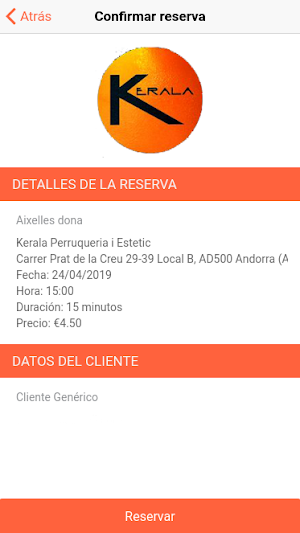 Perruqueria i Estetica Kerala Screenshot 2