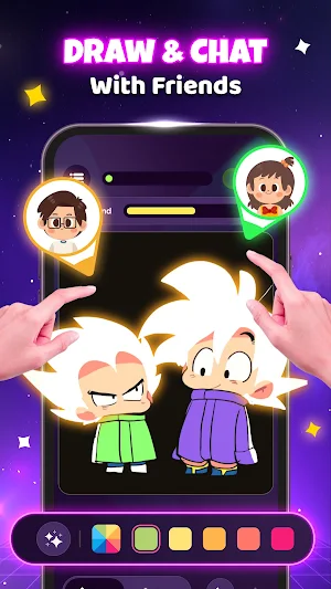 Neon Draw & Drawing Together Screenshot 0