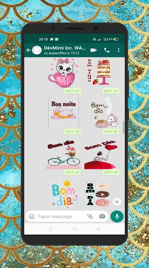 Figurinhas de bom dia e boa no Screenshot 3
