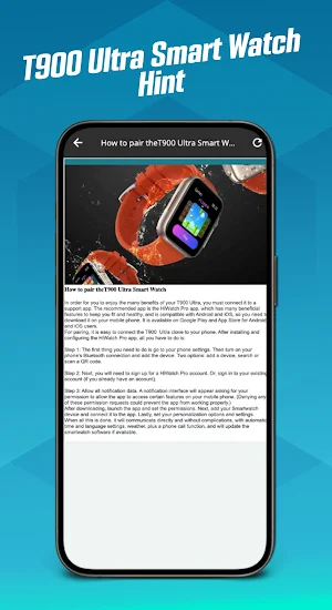 T900 Ultra Smart Watch Hint Screenshot 3