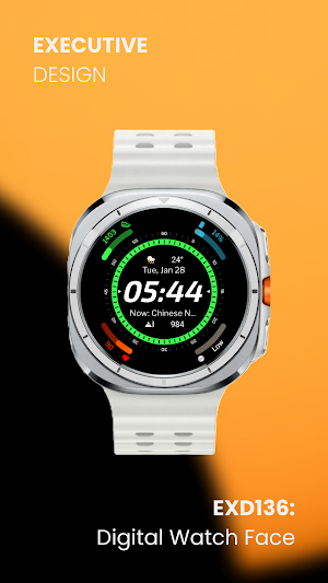 EXD136: Digital Watch Face Screenshot 2