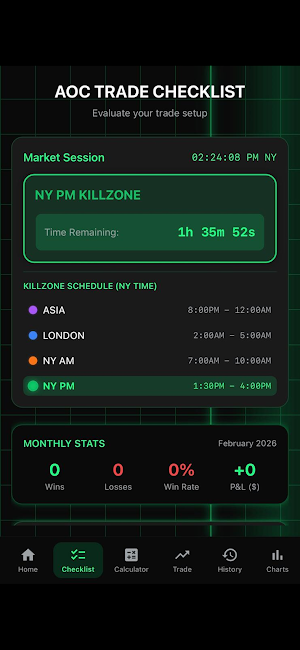 AOC TRADING CHECKLIST Screenshot 1