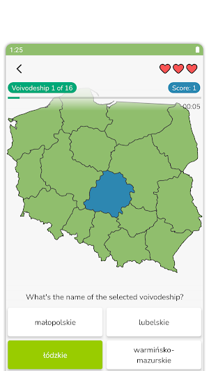 Voivodeships: Poland Map Quiz Screenshot 2
