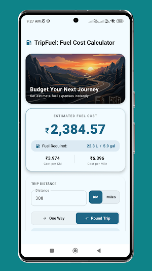 TripFuel: Fuel Cost Calculator Screenshot 0