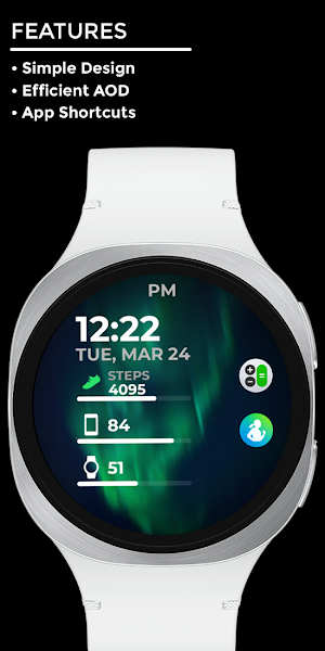 Night 33D - Digital Watch Face Screenshot 1