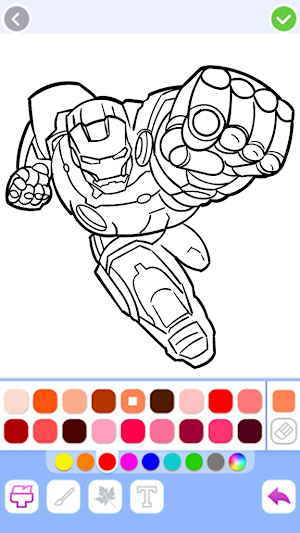 Iron Hero Superhero Coloring Screenshot 0