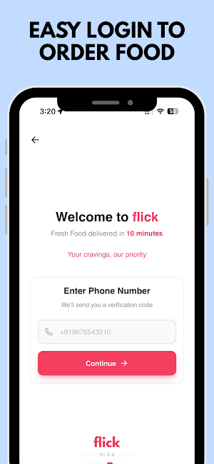 flick: 10-Min Food Delivery Screenshot 2