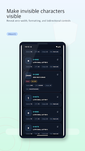 CodepointDeck: Text Inspector Screenshot 3