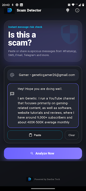 Scam Detector Screenshot 0