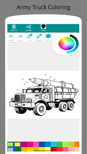 Army Truck Coloring Book Screenshot 0