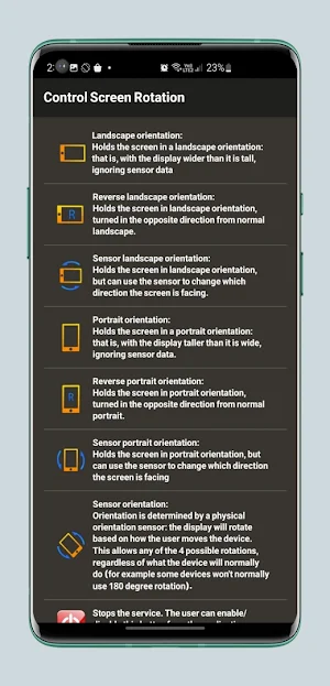 Control Screen Rotation Screenshot 2
