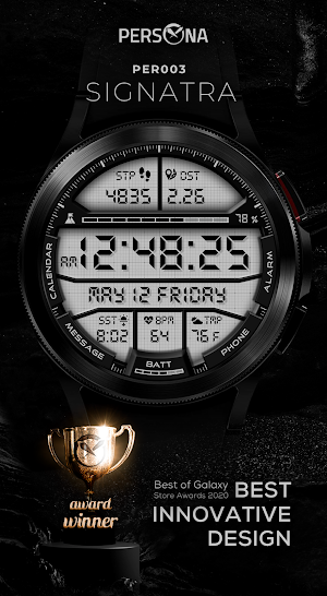 PER003 - Signatra Watch Face Screenshot 0
