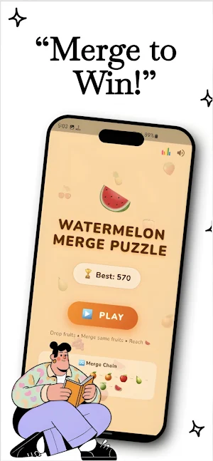 Watermelon Merge Puzzle Screenshot 0