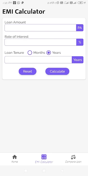 EMI Calculator Screenshot 1