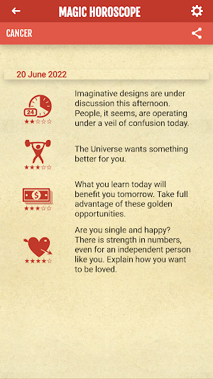 MAGIC HOROSCOPE Screenshot 1