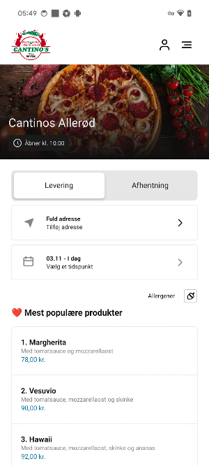 Cantinos Allerød Screenshot 2