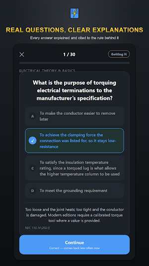 Journeyman Electrician Exam 26 Screenshot 1