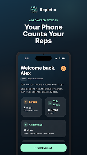 Repletic - AI Rep Counter Screenshot 0