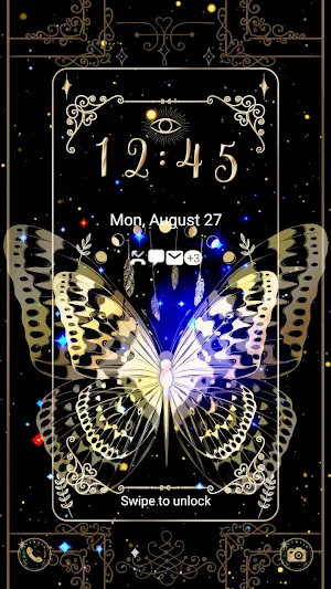 Butterfly Gold Tarot-Wallpaper Screenshot 1