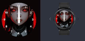 Anime Girl Red Eyes – Wear OS Screenshot 1