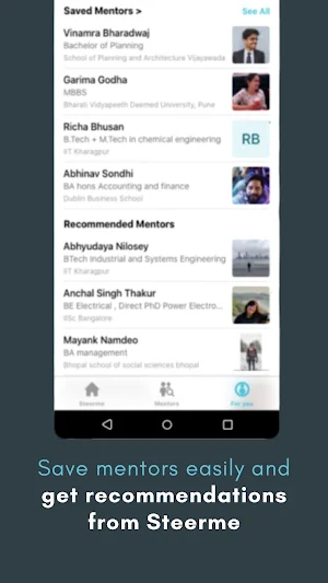 Steerme: Friendly mentors from Screenshot 3