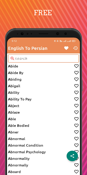 English To Persian Dictionary  Screenshot 0