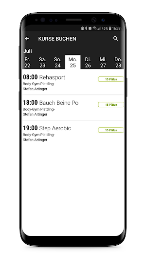 BodyGym Plattling. Screenshot 2