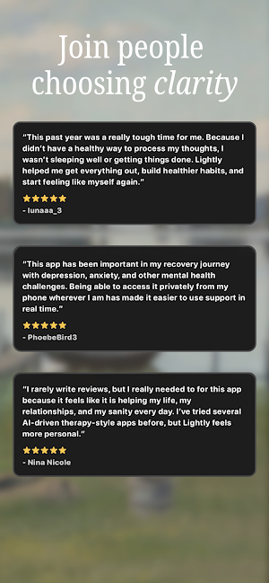 Lightly: AI Emotional Support Screenshot 1